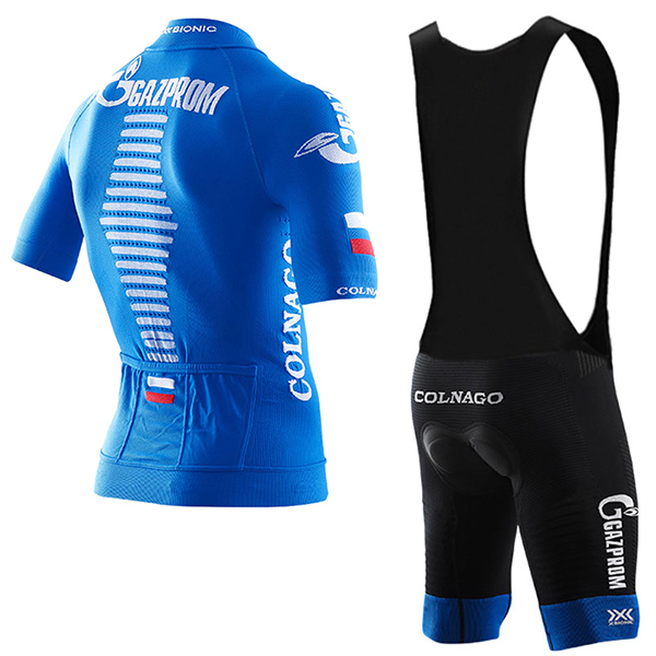 2017 Maglia Gazprom Rusvelo Colnago blu